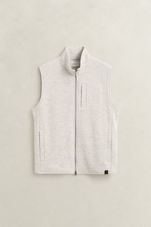 Fleece Vest — WARM GRAY MELANGE