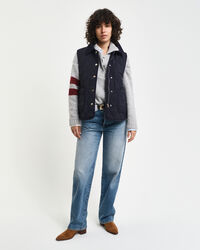 Quilted Corduroy Detailed Vest