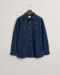 Relaxed Fit Indigo Textured Shirt