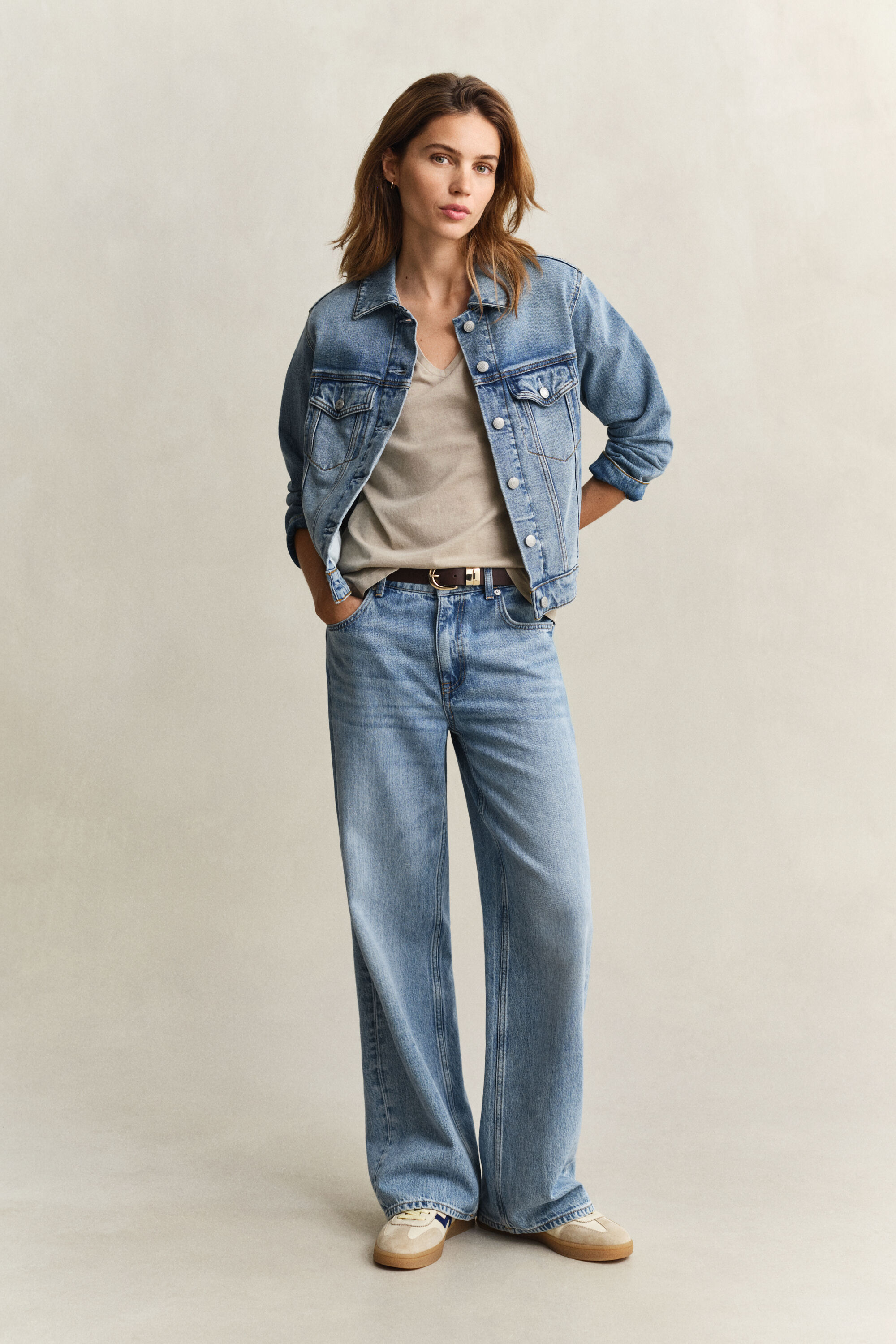 Washed Shield V-Neck T-Shirt