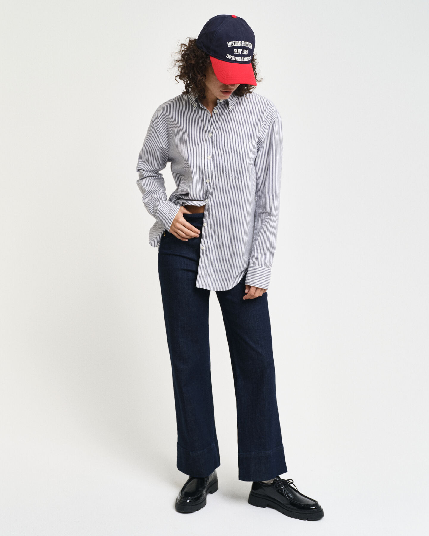 Relaxed Fit Striped Luxury Oxford Shirt