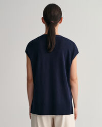 Linen Blend V-Neck Vest