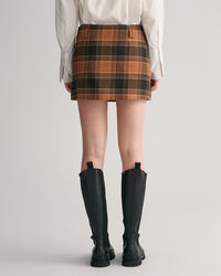 Checked Wool Mini Skirt