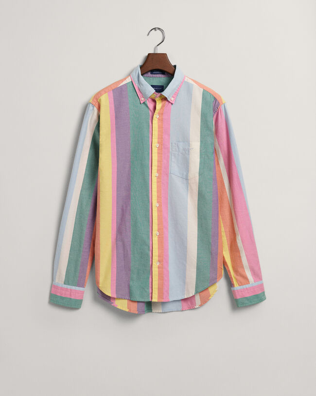 Regular Fit Multi Stripe Oxford Shirt