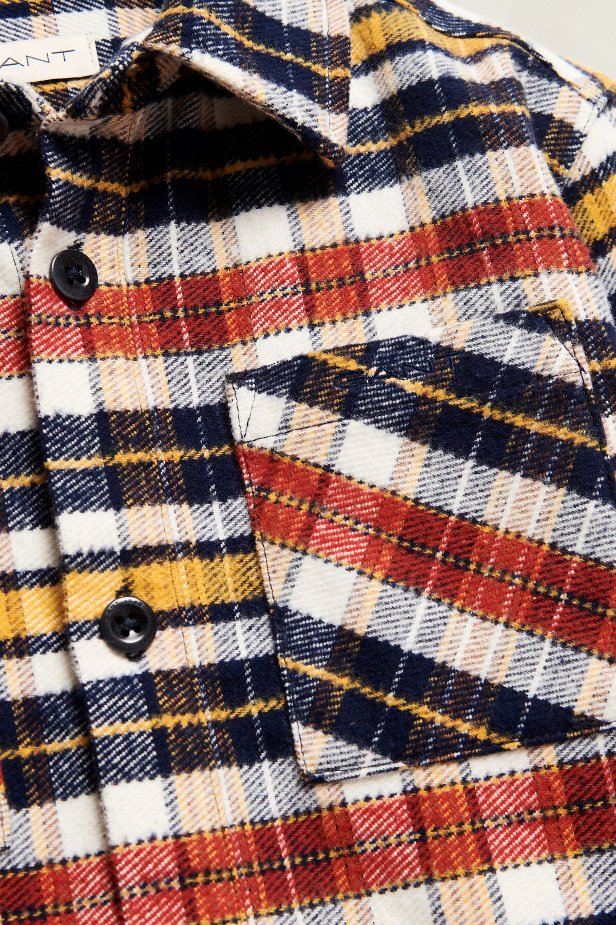 Teen Boys Checked Overshirt — EVENING BLUE