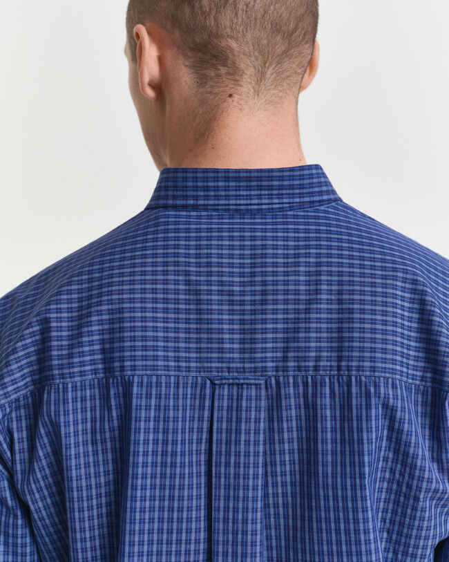 Oversized Micro Checked Poplin Shirt