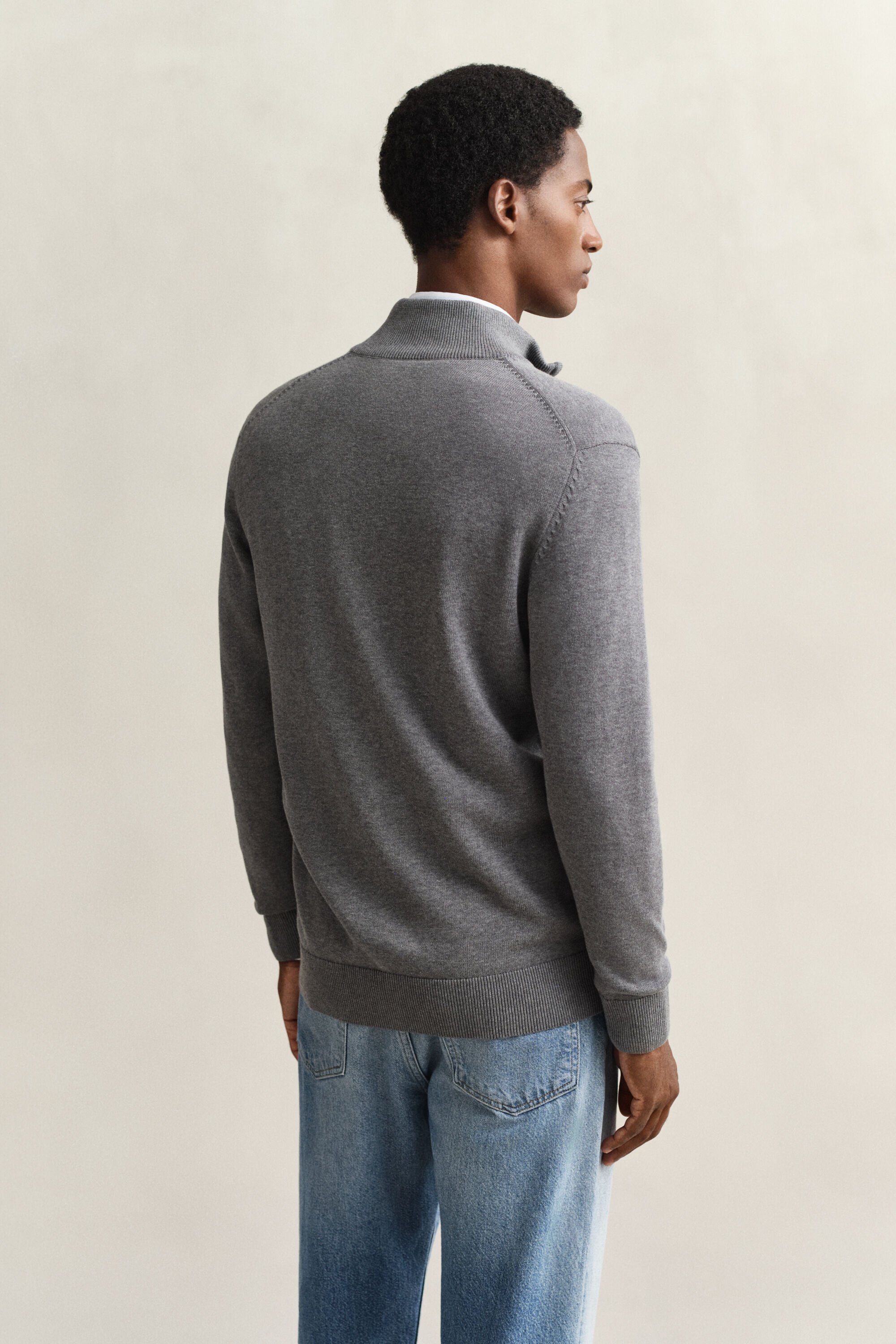 Casual Cotton Zip Cardigan