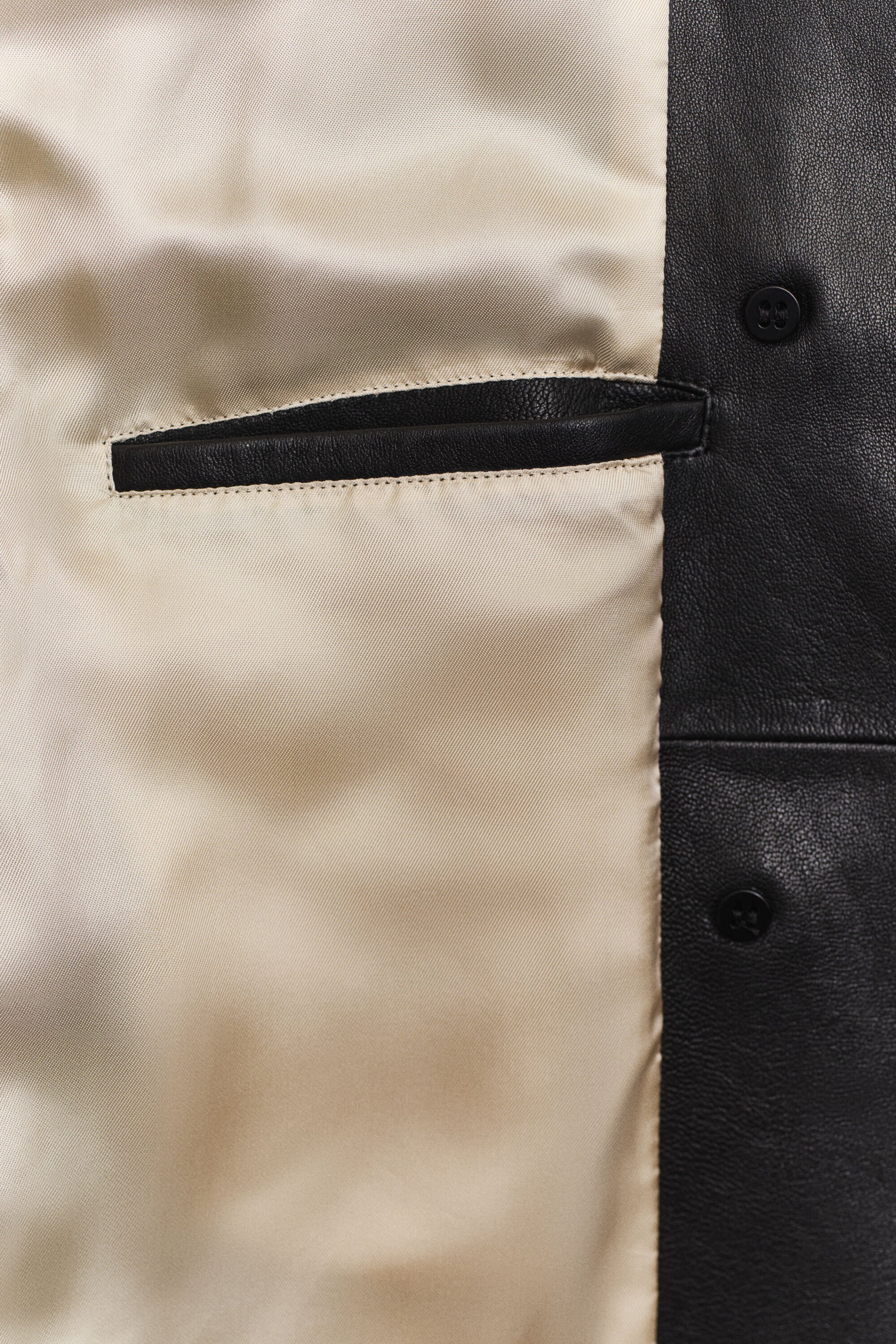 Short Leather Trench Coat