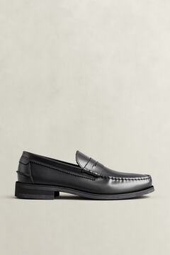 Lenkoxx Leather Loafers — BLACK 4