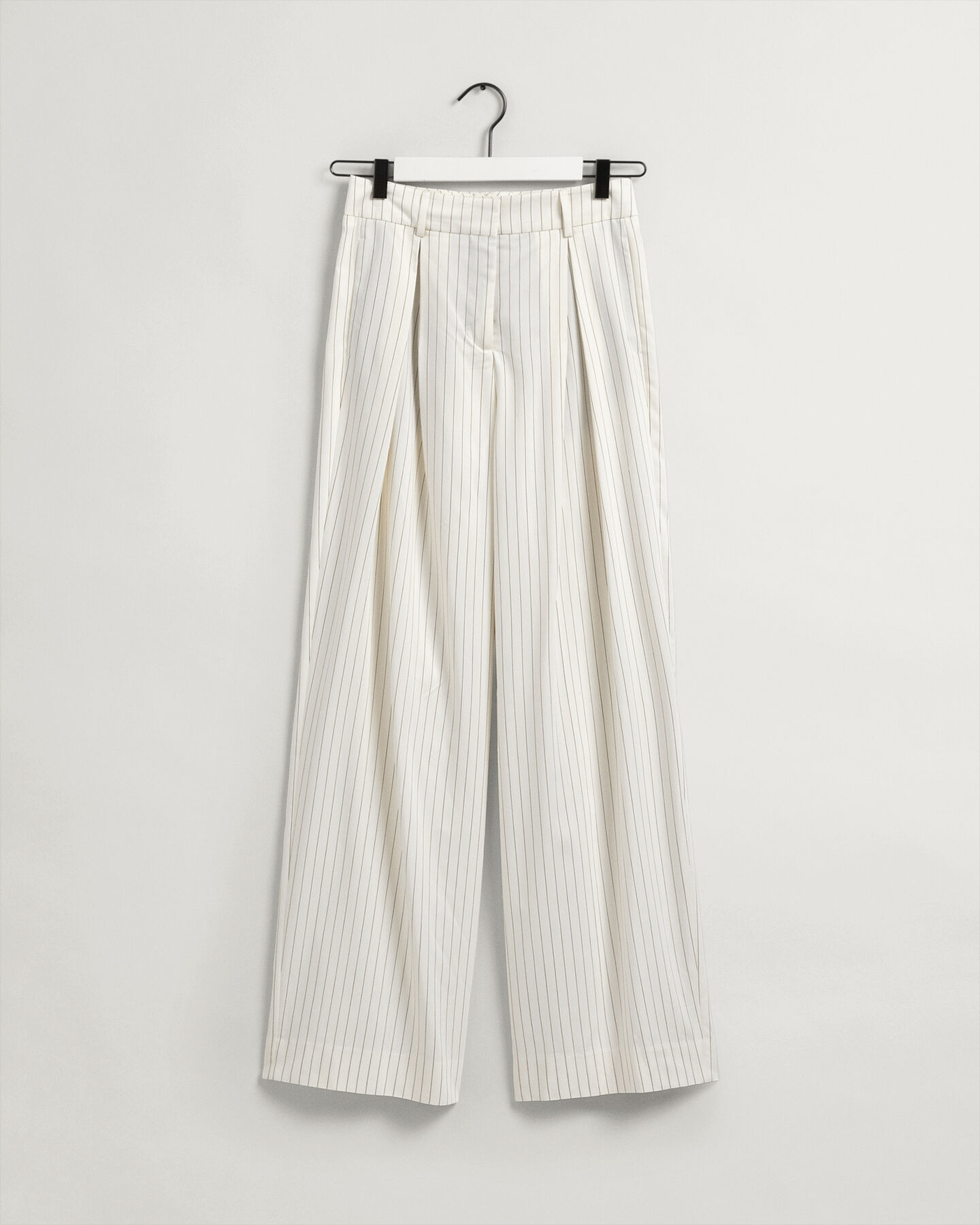 Wide Leg Pleated Pinstripe Pants