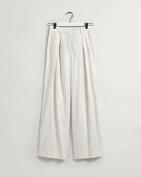 Wide Leg Pleated Pinstripe Pants