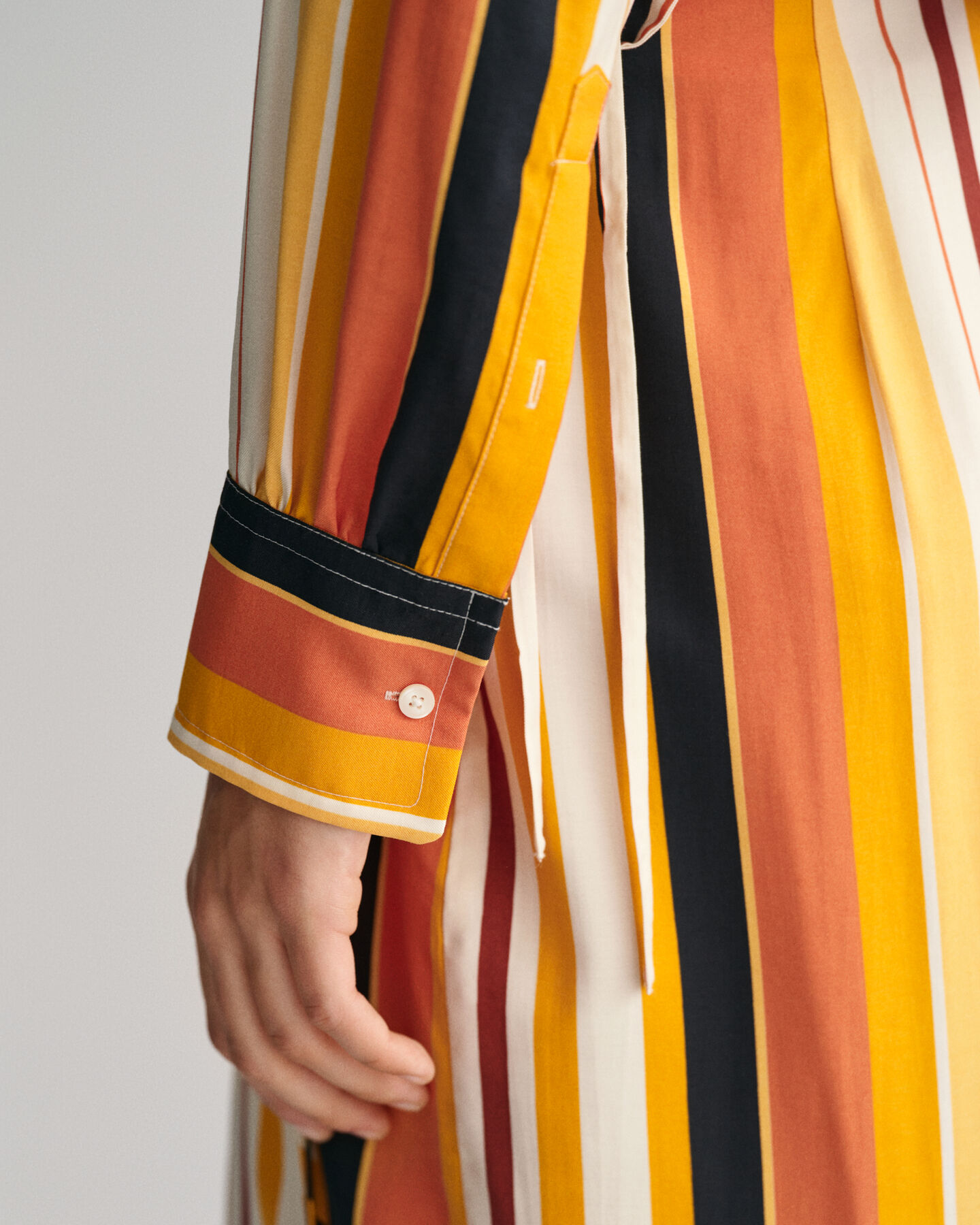 Relaxed Fit Striped Tie Band Shirt