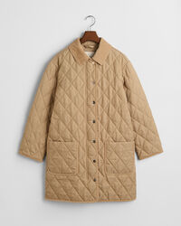 Quilted Corduroy Detailed Coat