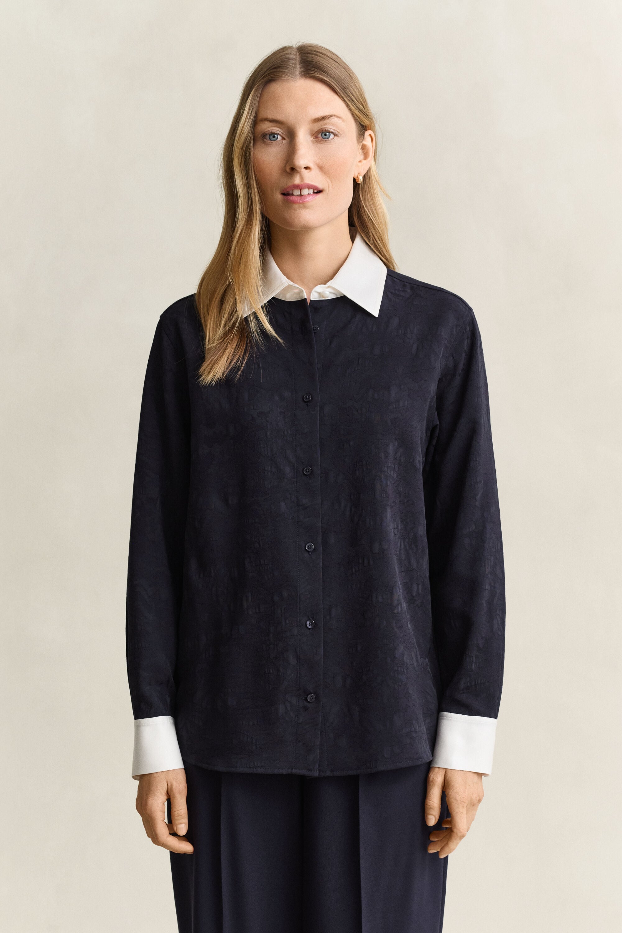 Jacquard Shirt — EVENING BLUE