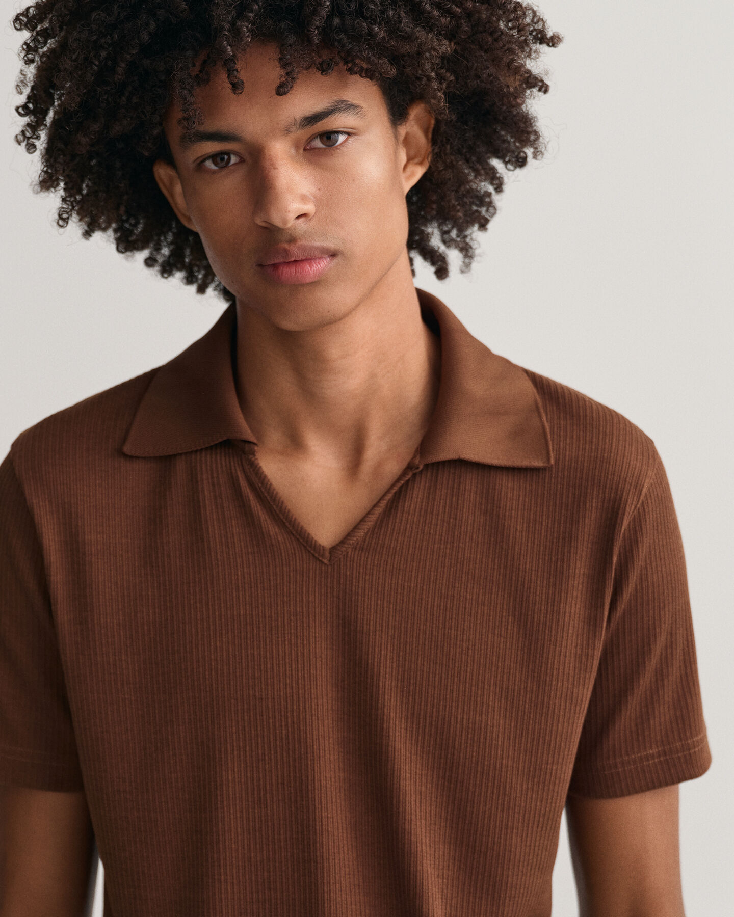 70s-Inspired Piqu&eacute; Polo Shirt