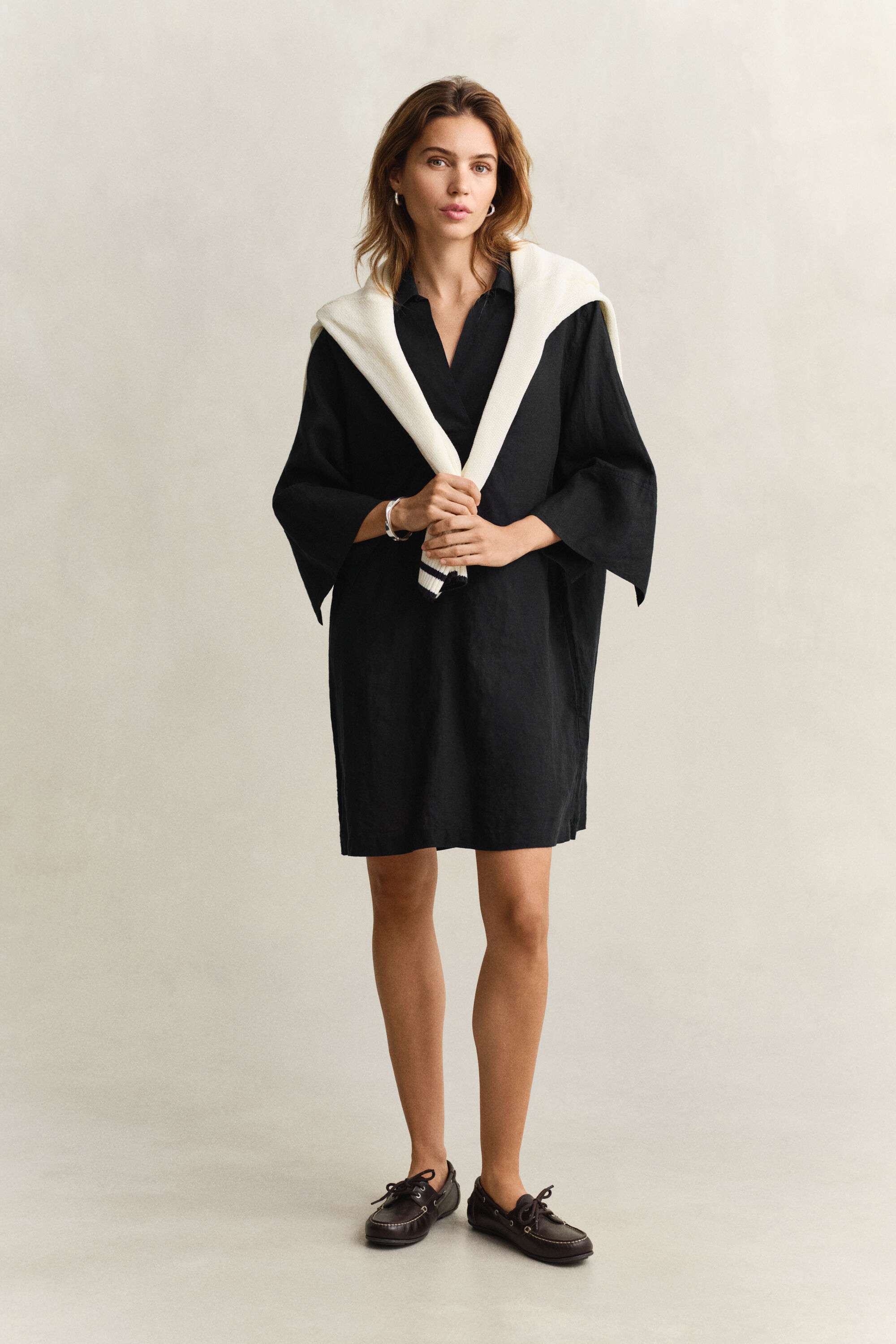 Popover Linen Dress