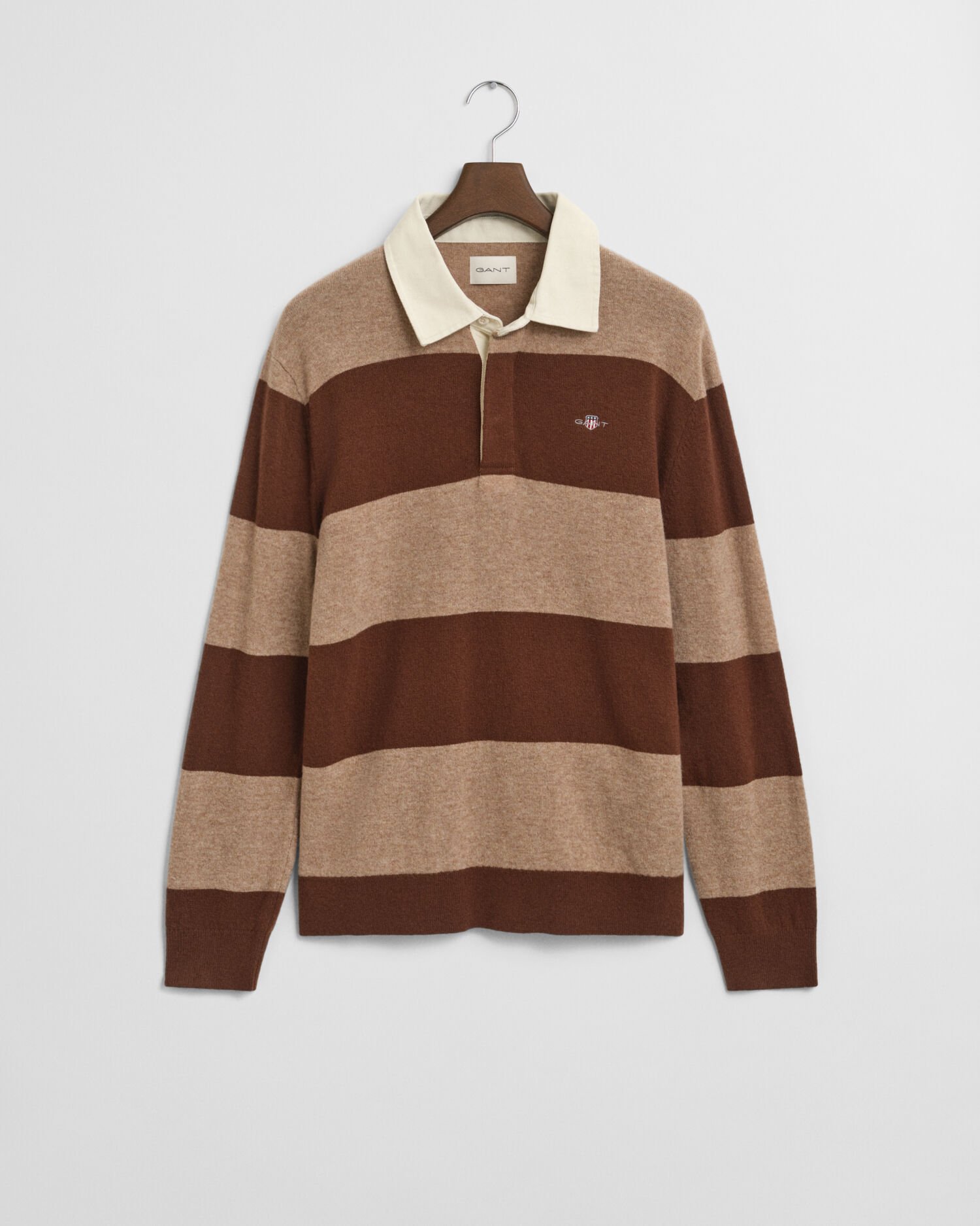 Striped Extra Fine Lambswool Rugger Sweater