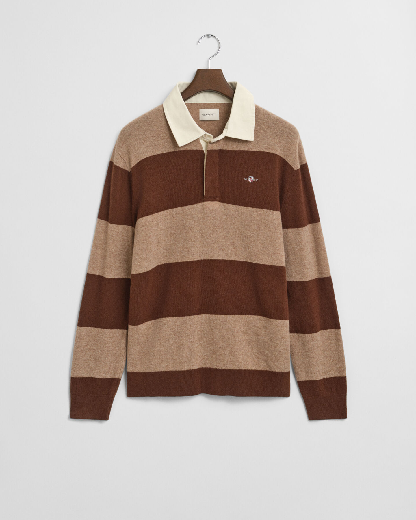 Striped Extra Fine Lambswool Rugger Sweater
