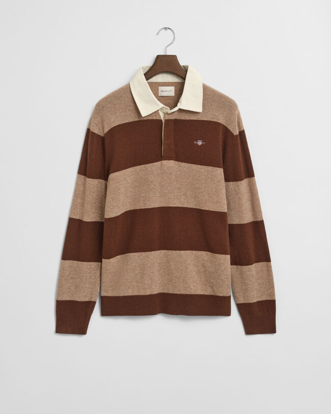 Striped Extra Fine Lambswool Rugger Sweater