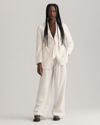 Pinstripe Belted Blazer