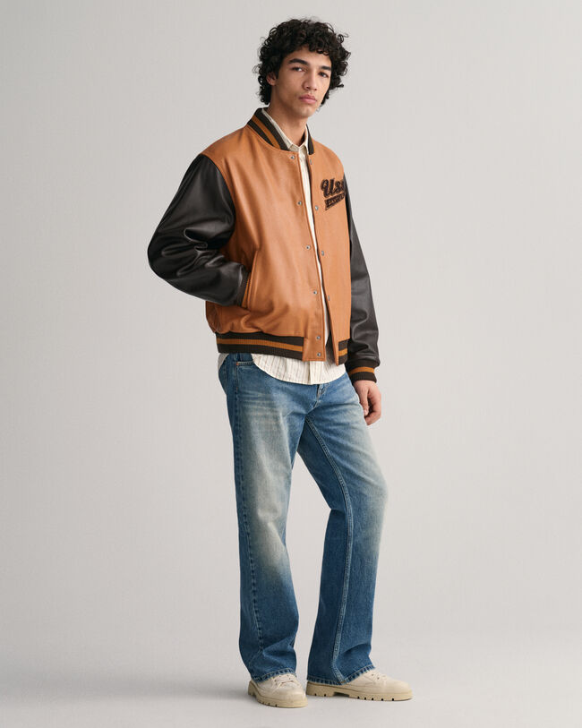 Leather GANT Varsity Jacket
