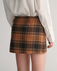 Checked Wool Mini Skirt