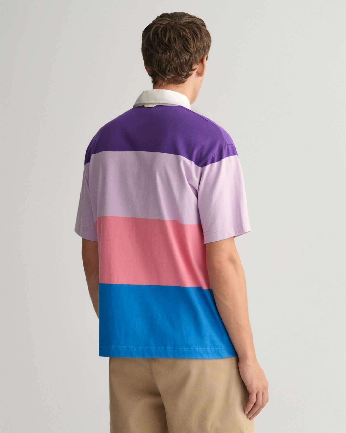 Retro Block Stripe Short Sleeve Rugger