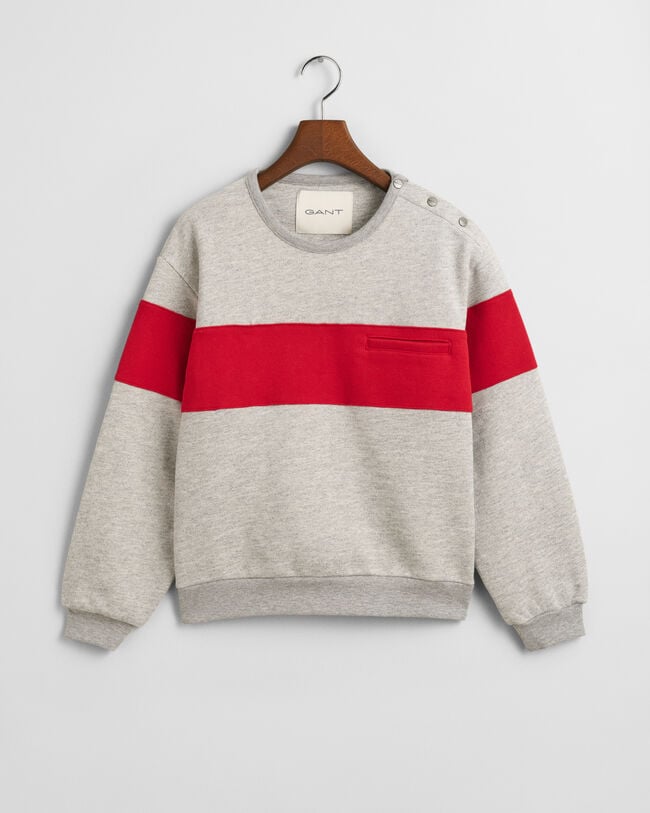 Color Blocked Crew Neck Sweatshirt
