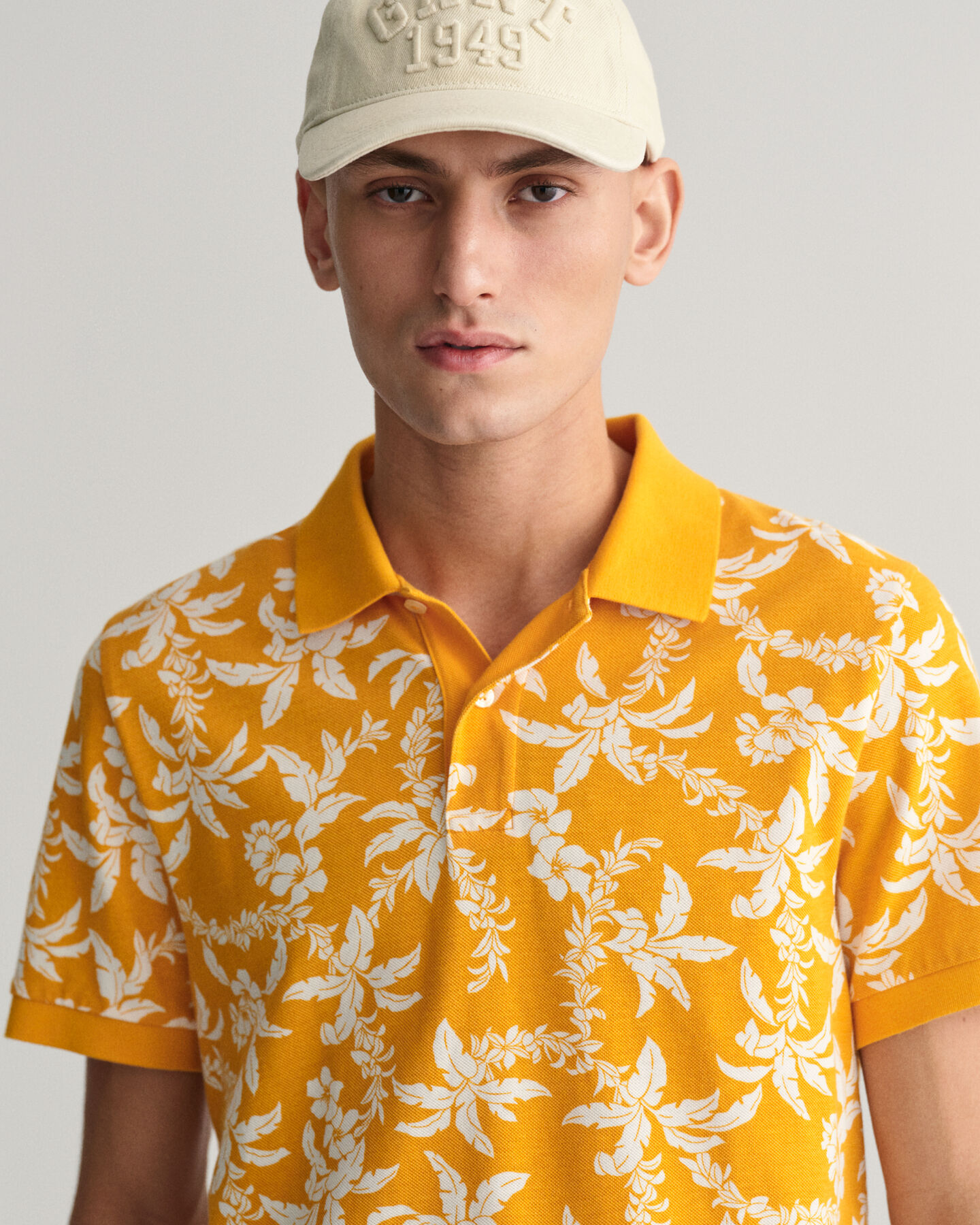 Palm Lei Print Piqu&eacute; Polo Shirt