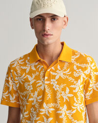 Palm Lei Print Piqu&eacute; Polo Shirt