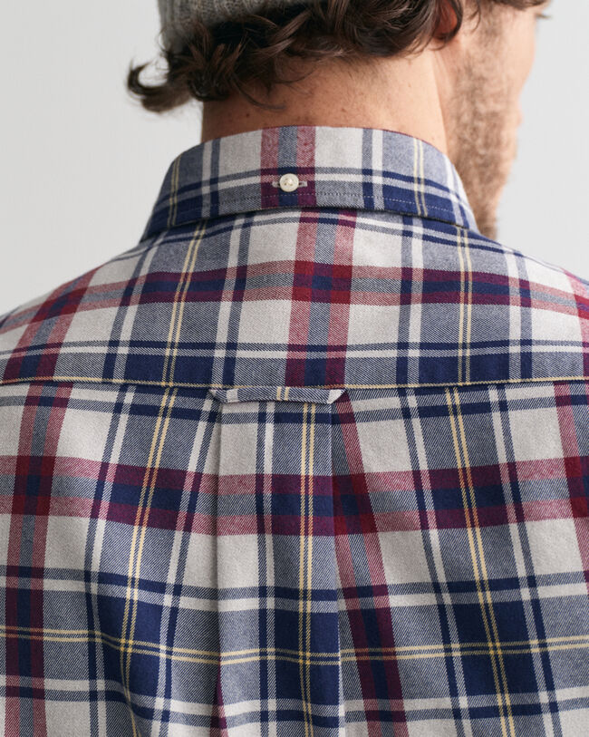 Regular Fit Plaid Flannel Jaspé Shirt
