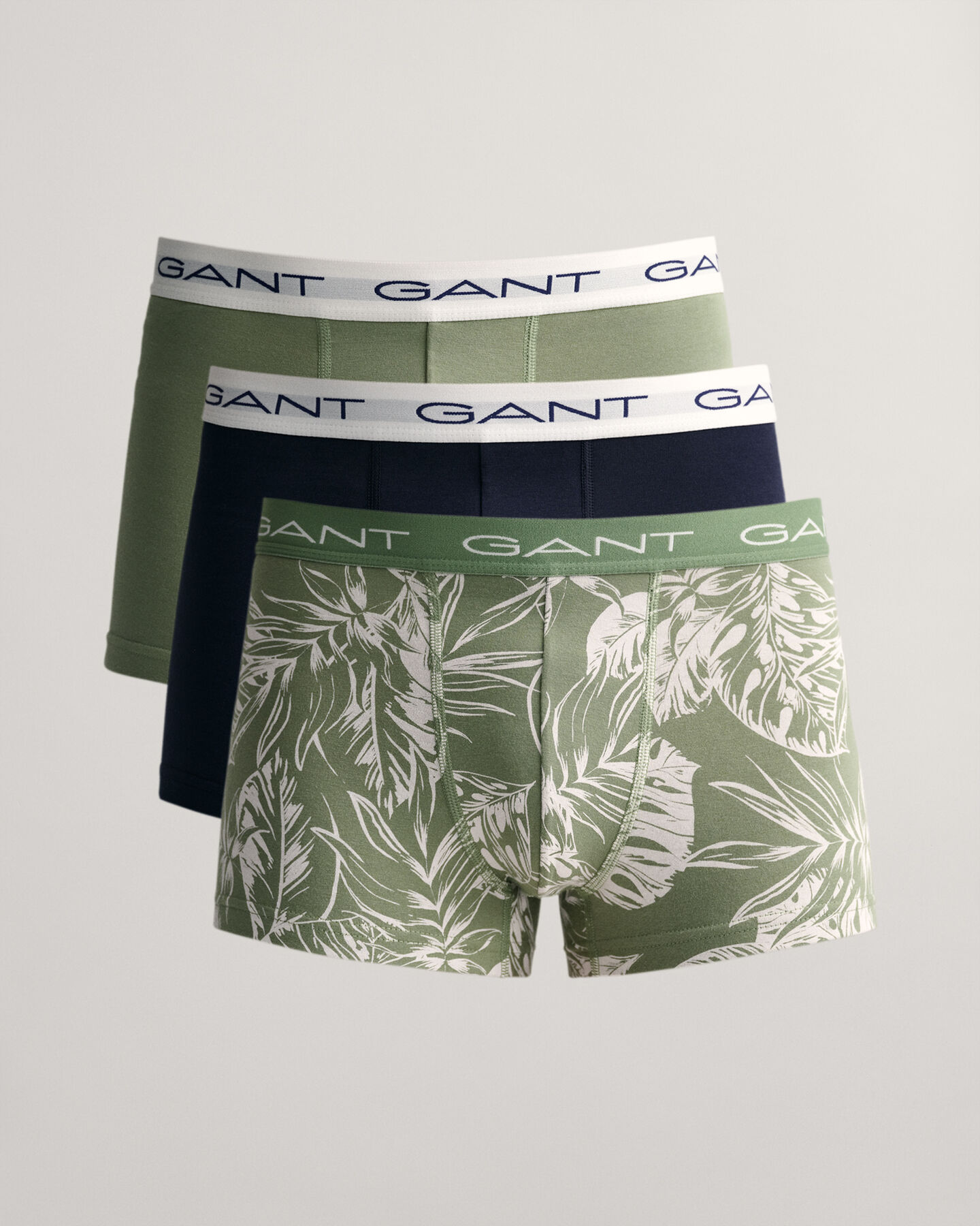 3-Pack Tropical Leaves Print Trunks