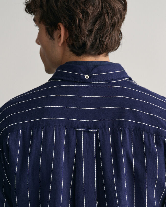 Relaxed Fit Slub Striped Shirt