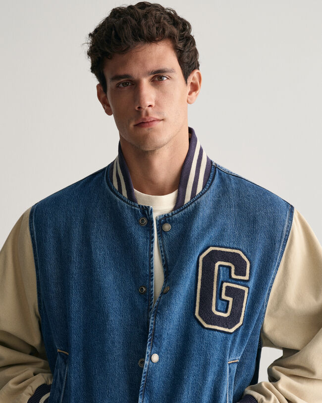 Denim Varsity Jacket
