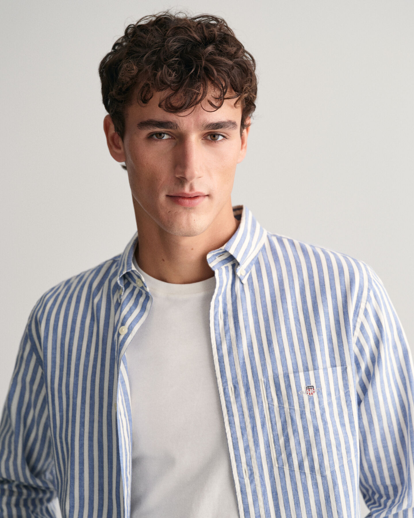 Regular Fit Striped Cotton Linen Shirt