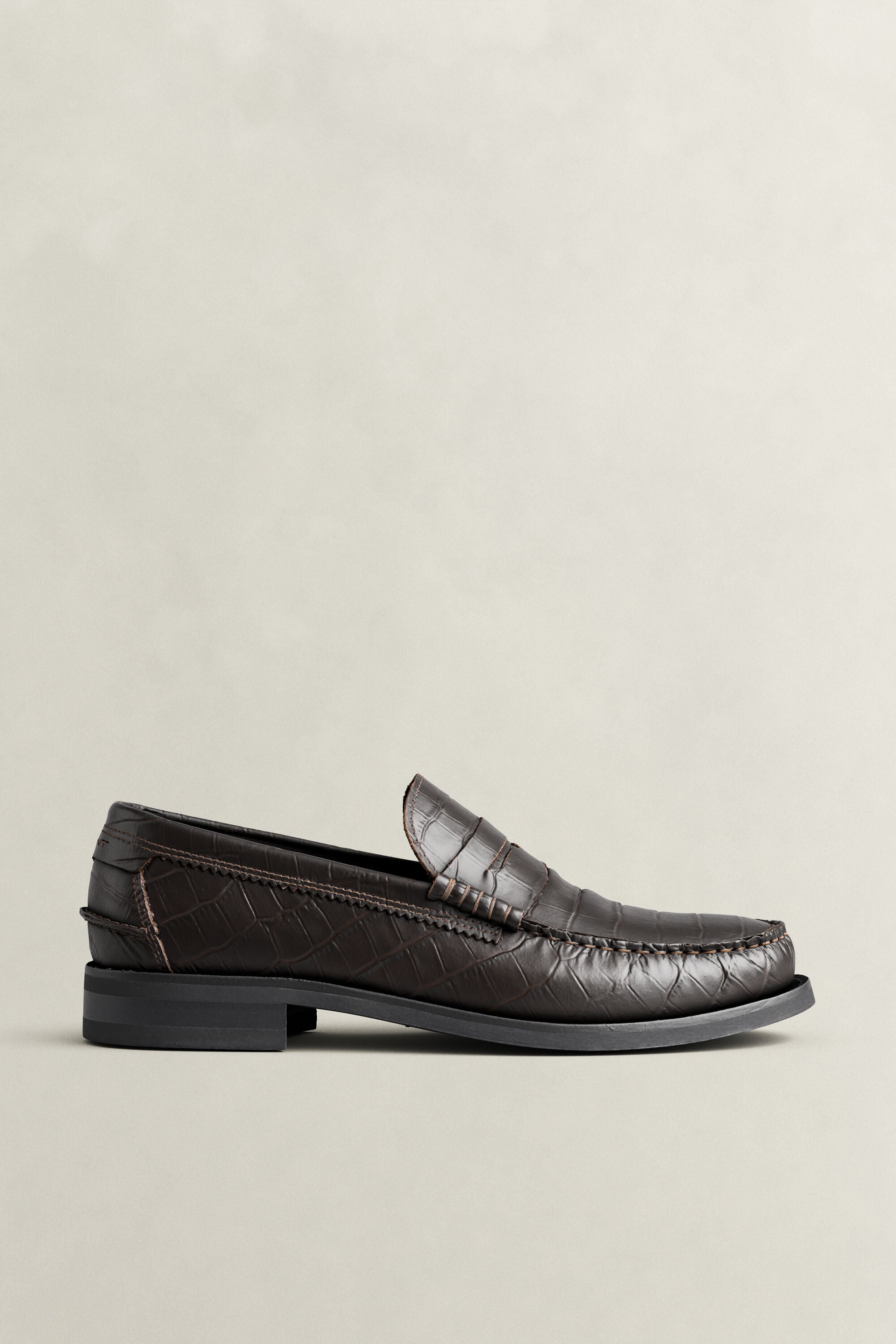 Lenkoxx Croc-Effect Leather Loafers