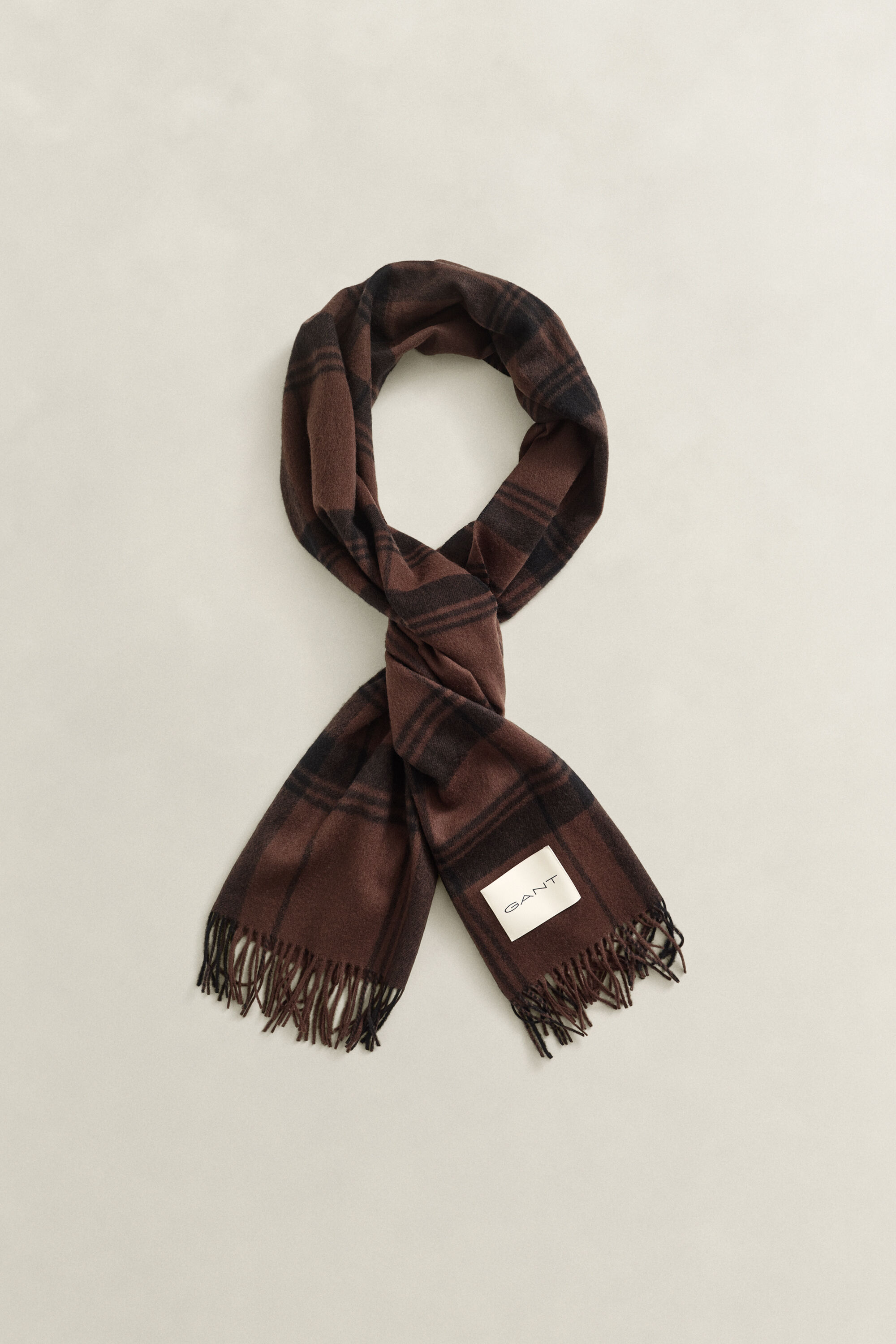 Checked Wool Scarf