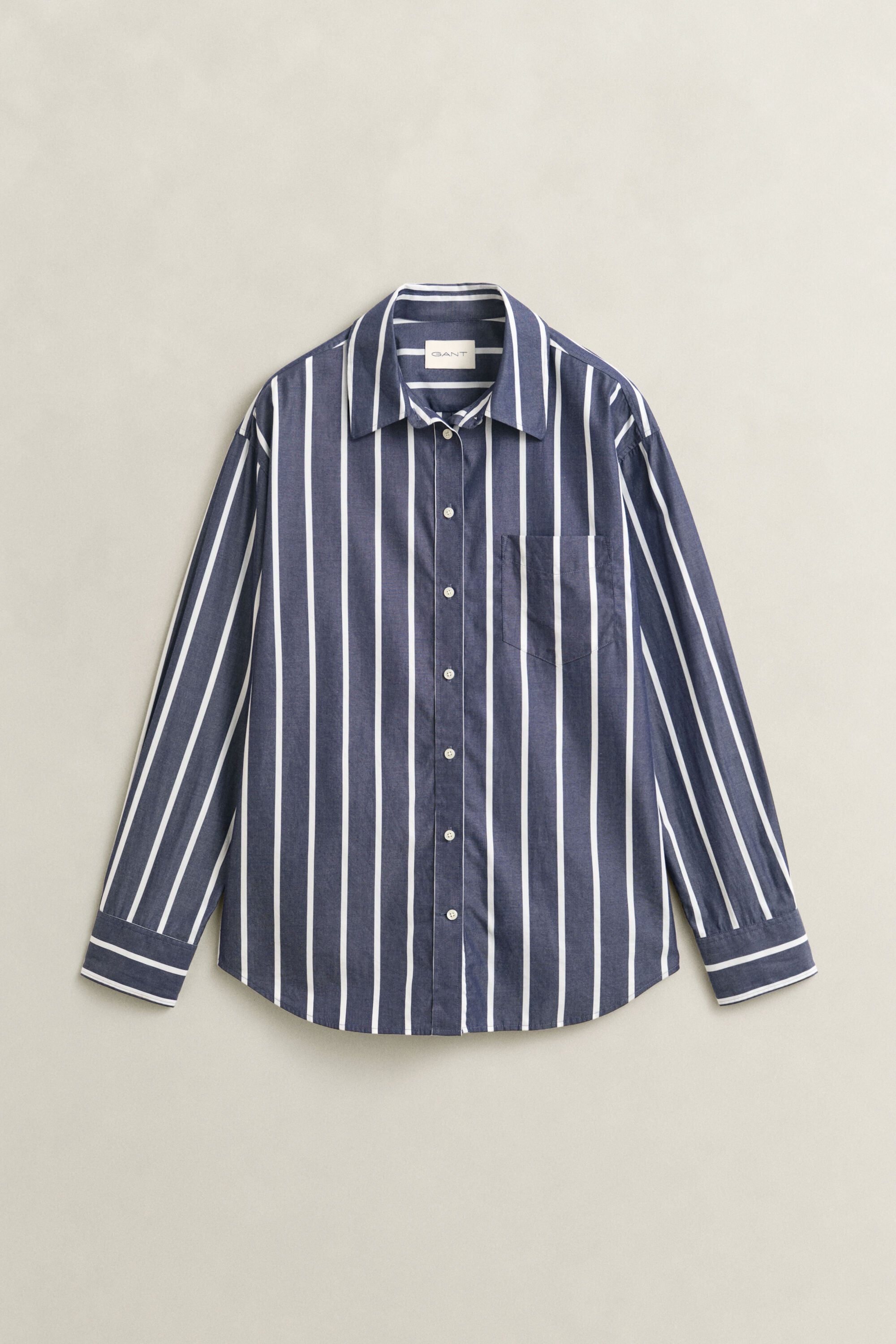 Relaxed Fit Striped Classic Poplin Shirt