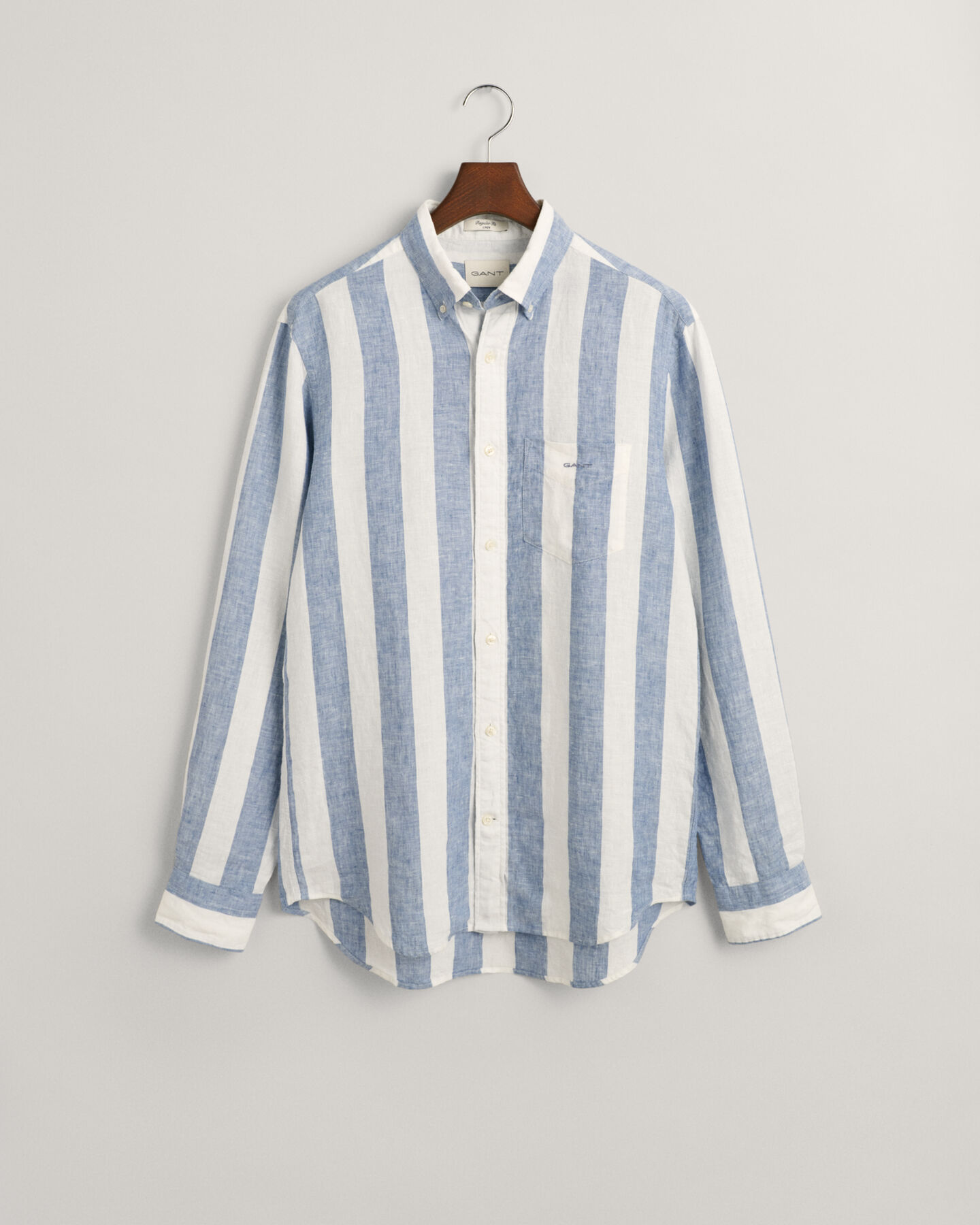 Regular Fit Bold Striped Linen Shirt