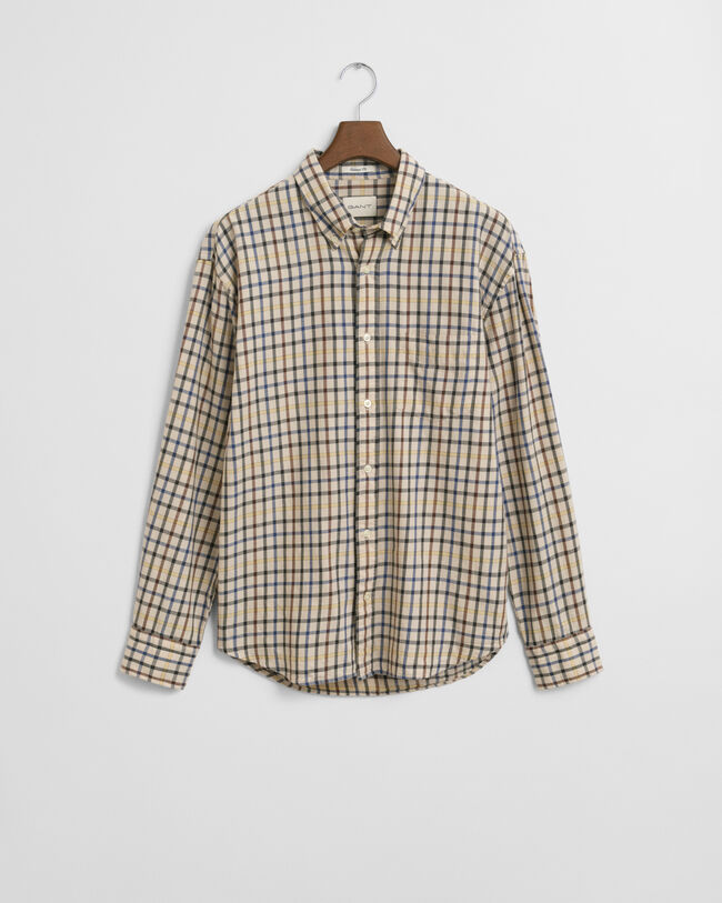 Relaxed Fit Checked Twill Shirt