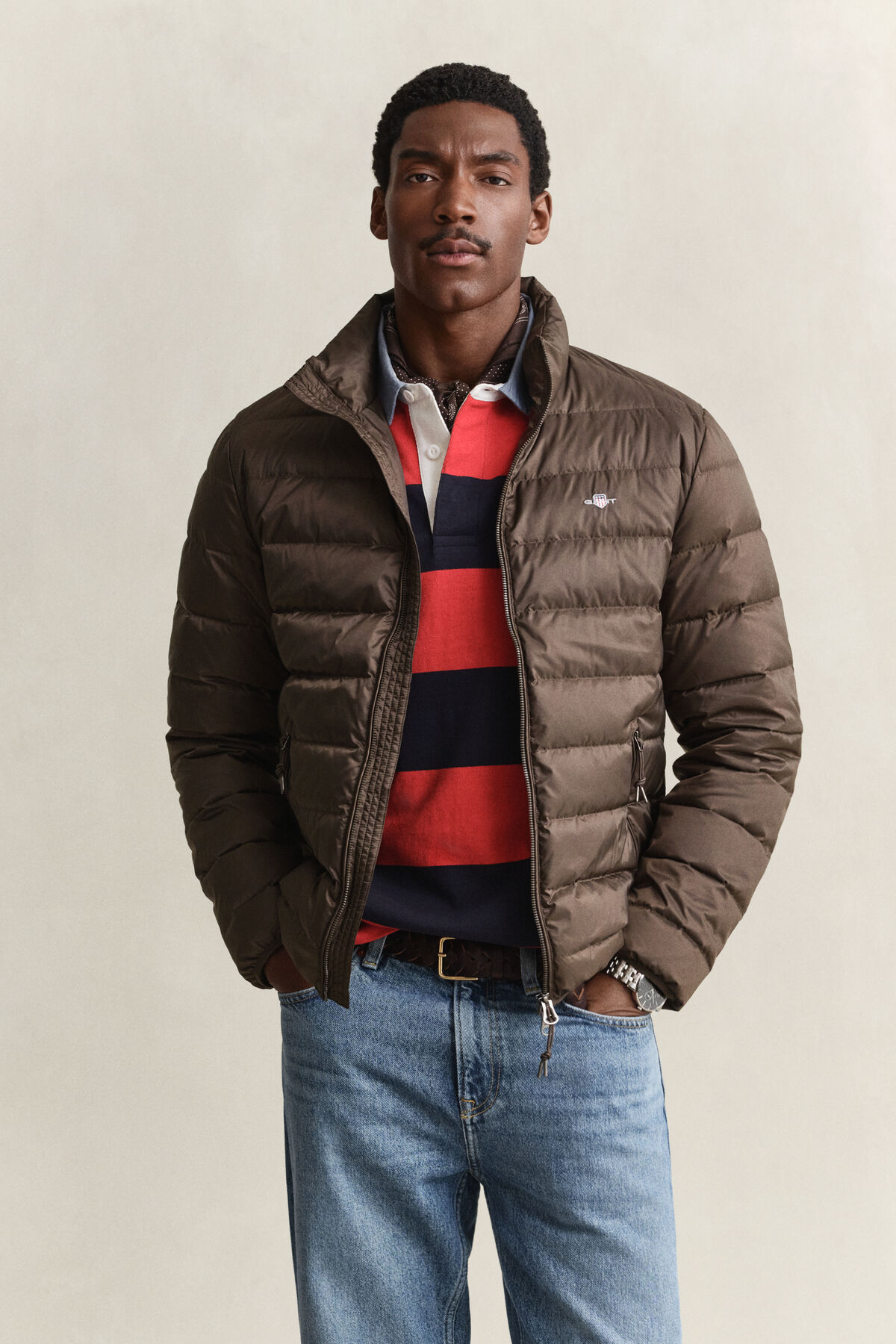Light Down Jacket — SHADOW BROWN