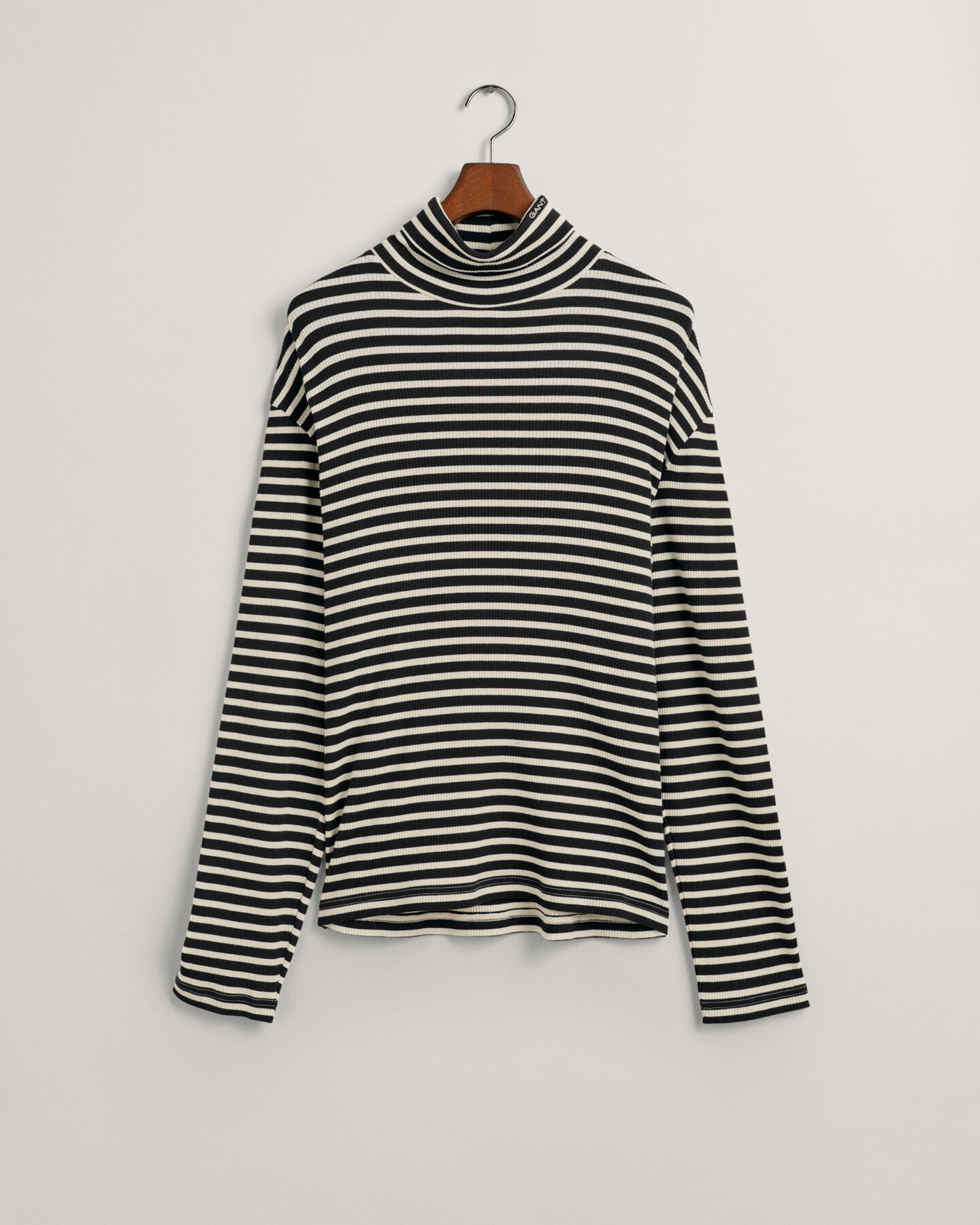 Striped Long Sleeve Turtleneck Top