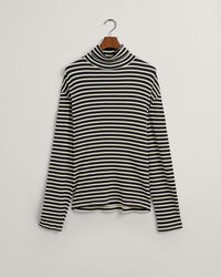 Striped Long Sleeve Turtleneck Top
