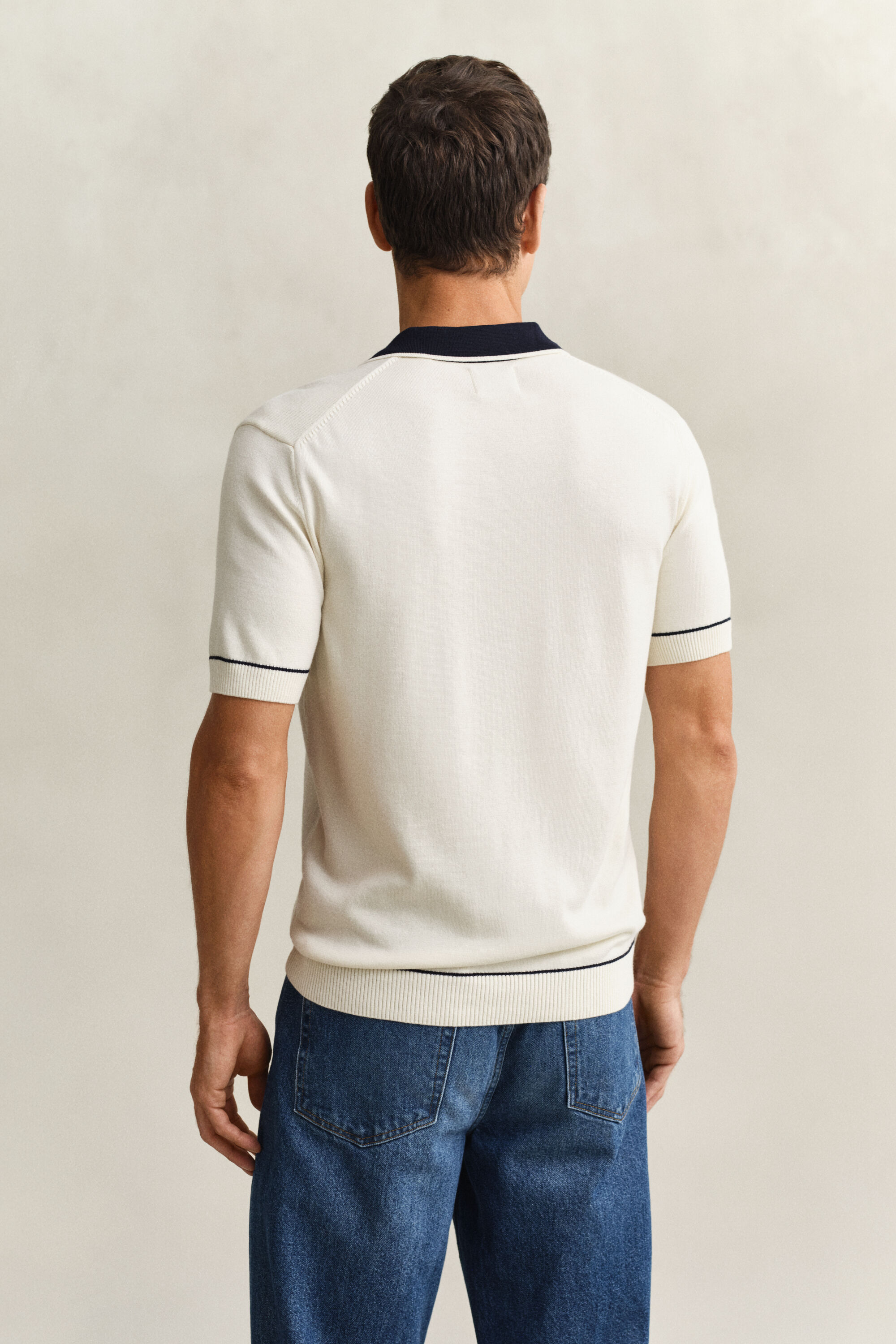 Cotton Modal Polo Sweater