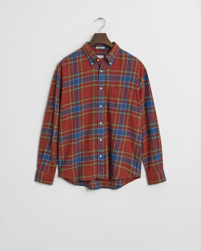 Relaxed Fit Checked Twill Shirt