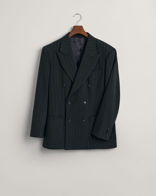 Relaxed Fit Pinstripe Suit Blazer