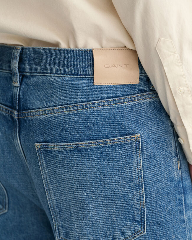 Relaxed Fit Stone Washed Jeans