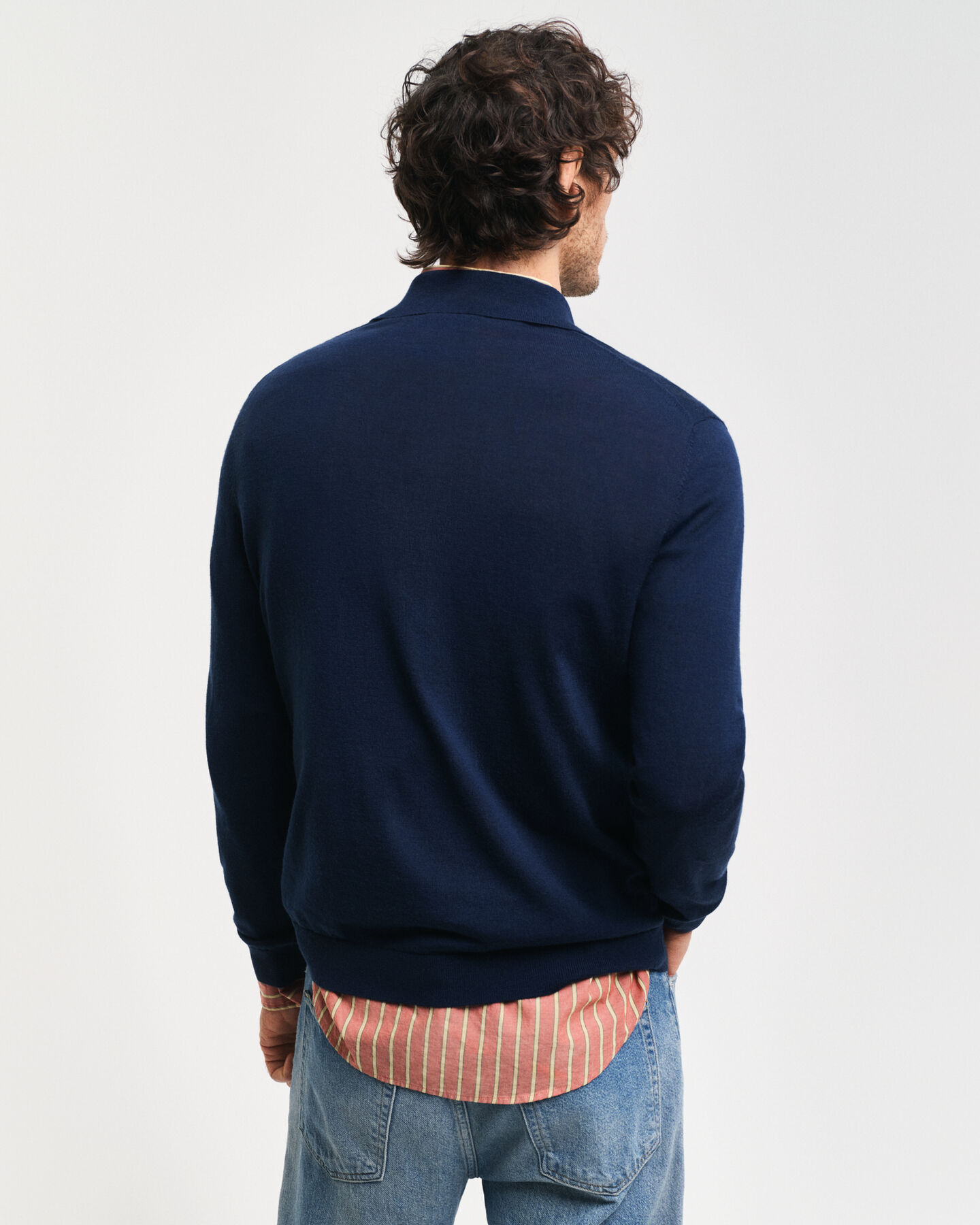 Extra Fine Merino Wool Polo Sweater