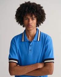 Drop-Needle Piqué Polo Shirt
