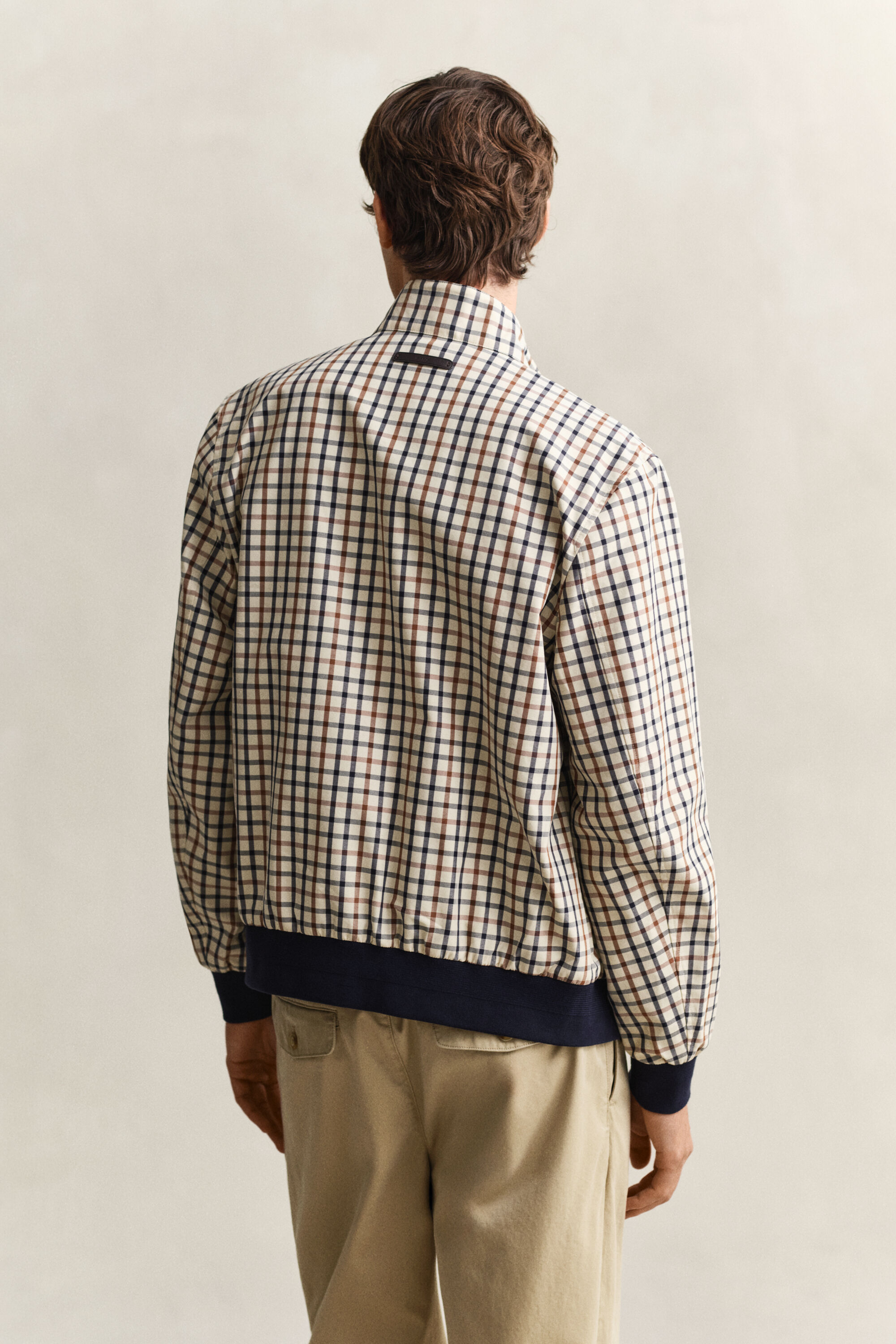 Cotton Blend Harrington Jacket